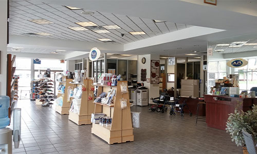 Inside view of Smokey Mountain Medical Equipment store.