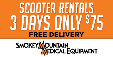 scooter rental ad for Smokey Mountain Medical